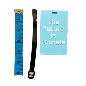 The future is female feminist strong luggage tag